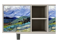 New Mueble de TV - 150х69х41 cm - T5 - Landscape, Areia Bege
