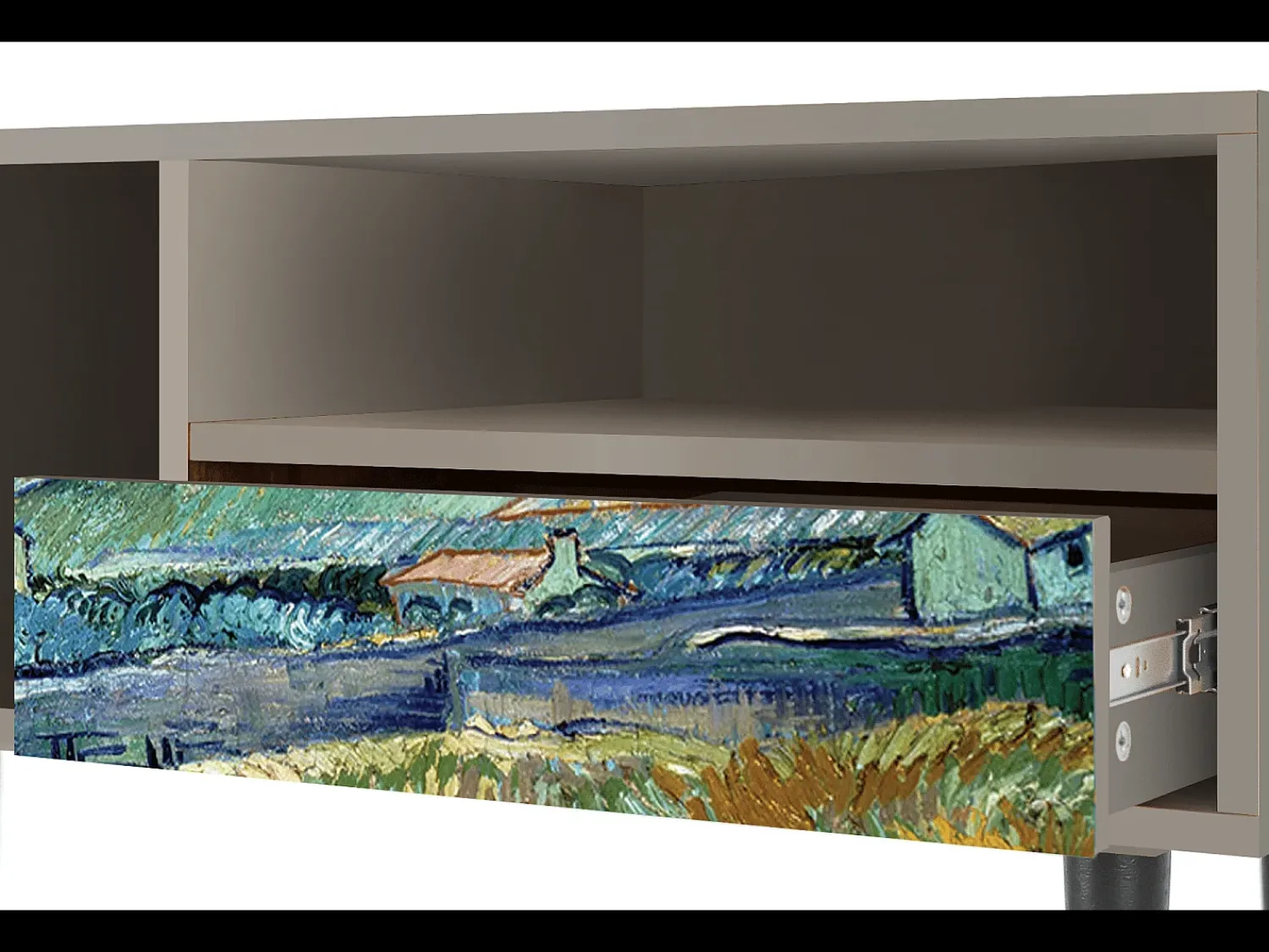 Mueble de TV - 115х59х48 cm - T3 - Landscape, Areia^ Móvel De Tv