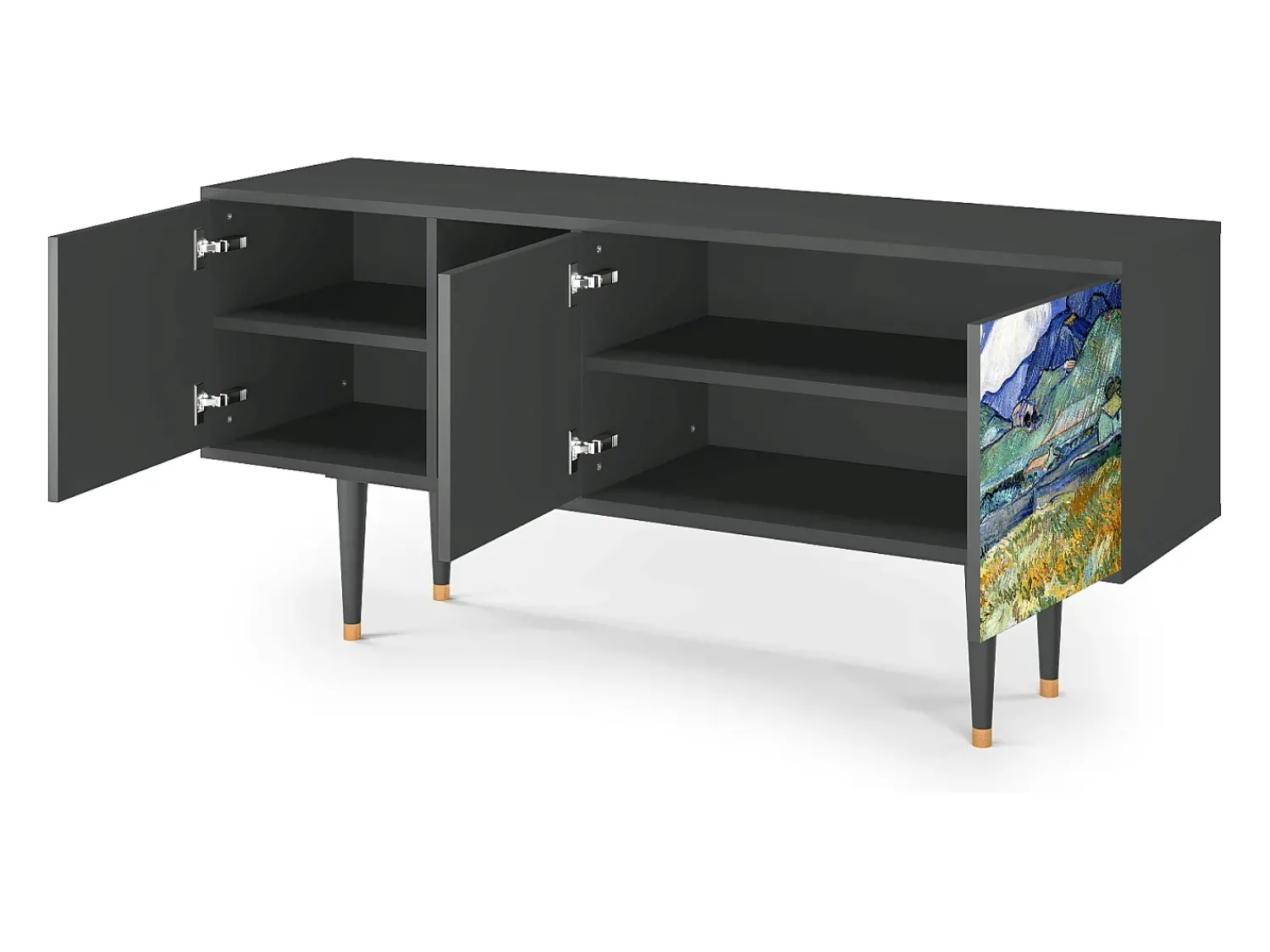 Mueble de TV - 150х69х41 cm - T5 - Landscape, Antracite^ Móvel De Tv