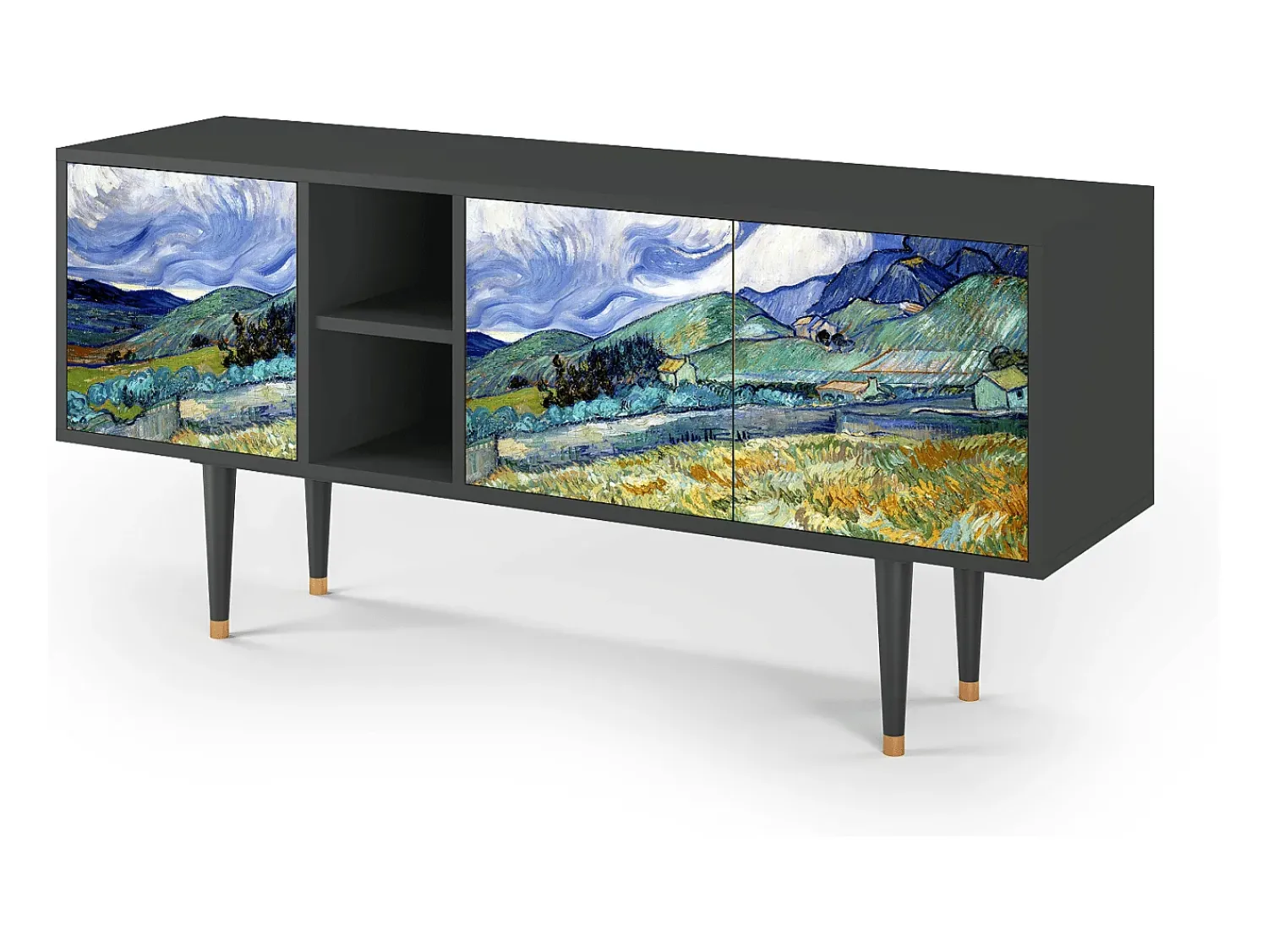 Mueble de TV - 150х69х41 cm - T5 - Landscape, Antracite^ Móvel De Tv