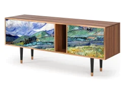 Móvel De Tv| Mueble de TV - 170х69х48 cm - T1 - Landscape, Nogueira Castanho