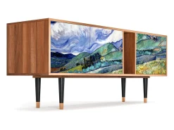 Móvel De Tv| Mueble de TV - 170х69х48 cm - T1 - Landscape, Nogueira Castanho