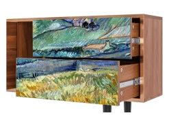Móvel De Tv| Mueble de TV - 170х69х48 cm - T1 - Landscape, Nogueira Castanho