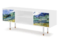 Móvel De Tv* Mueble de TV - 170х69х48 cm - T2 - Landscape, Branco Bege