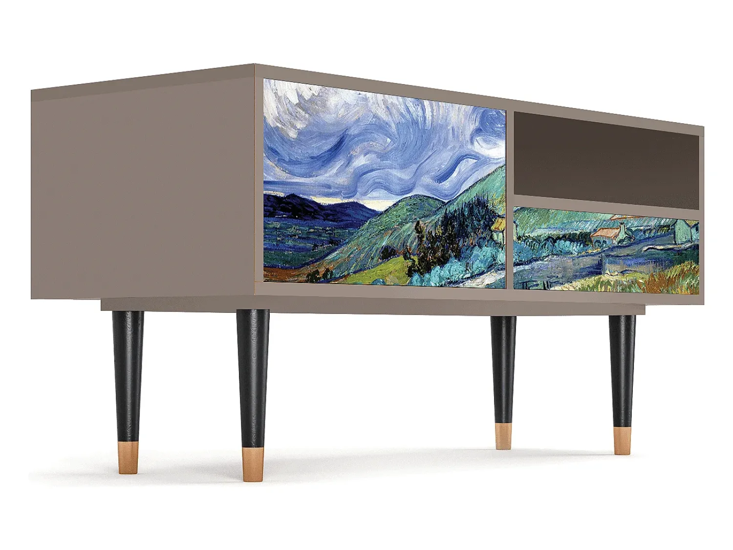 Mueble de TV - 115х59х48 cm - T3 - Landscape, Latte^ Móvel De Tv
