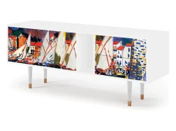 Hot Mueble de TV - 170х69х48 cm - T1 - Le Séchage des voiles , Branco Bege