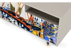 Móvel De Tv* Mueble de TV - 125х56х41 cm - T7 - Le Séchage des voiles , Areia Bege