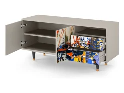 Móvel De Tv* Mueble de TV - 125х56х41 cm - T7 - Le Séchage des voiles , Areia Bege