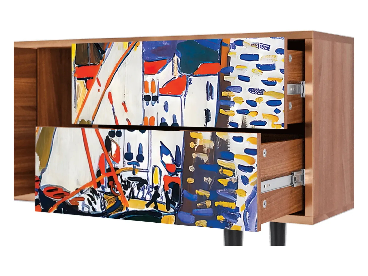 Móvel De Tv| Mueble de TV - 170х69х48 cm - T1 - Le Séchage des voiles , Nogueira Castanho