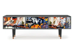 Móvel De Tv| Mueble de TV - 170х59х48 cm - T4 - Le Séchage des voiles , Antracite Cinza antracite