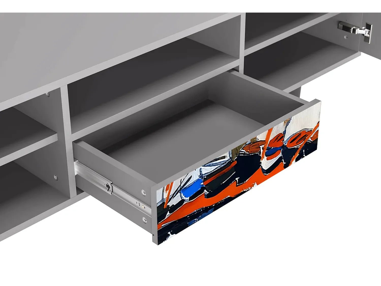 Móvel De Tv* Mueble de TV - 170х59х41 cm - T6 - Le Séchage des voiles , Cinza Cinzento
