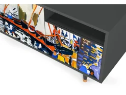 Mueble de TV - 125х56х41 cm - T7 - Le Séchage des voiles , Antracite^ Móvel De Tv