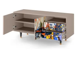 Outlet Mueble de TV - 125х56х41 cm - T7 - Le Séchage des voiles , Latte Bege