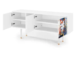 Mueble de TV - 150х69х41 cm - T5 - Le Séchage des voiles , Branco^ Móvel De Tv