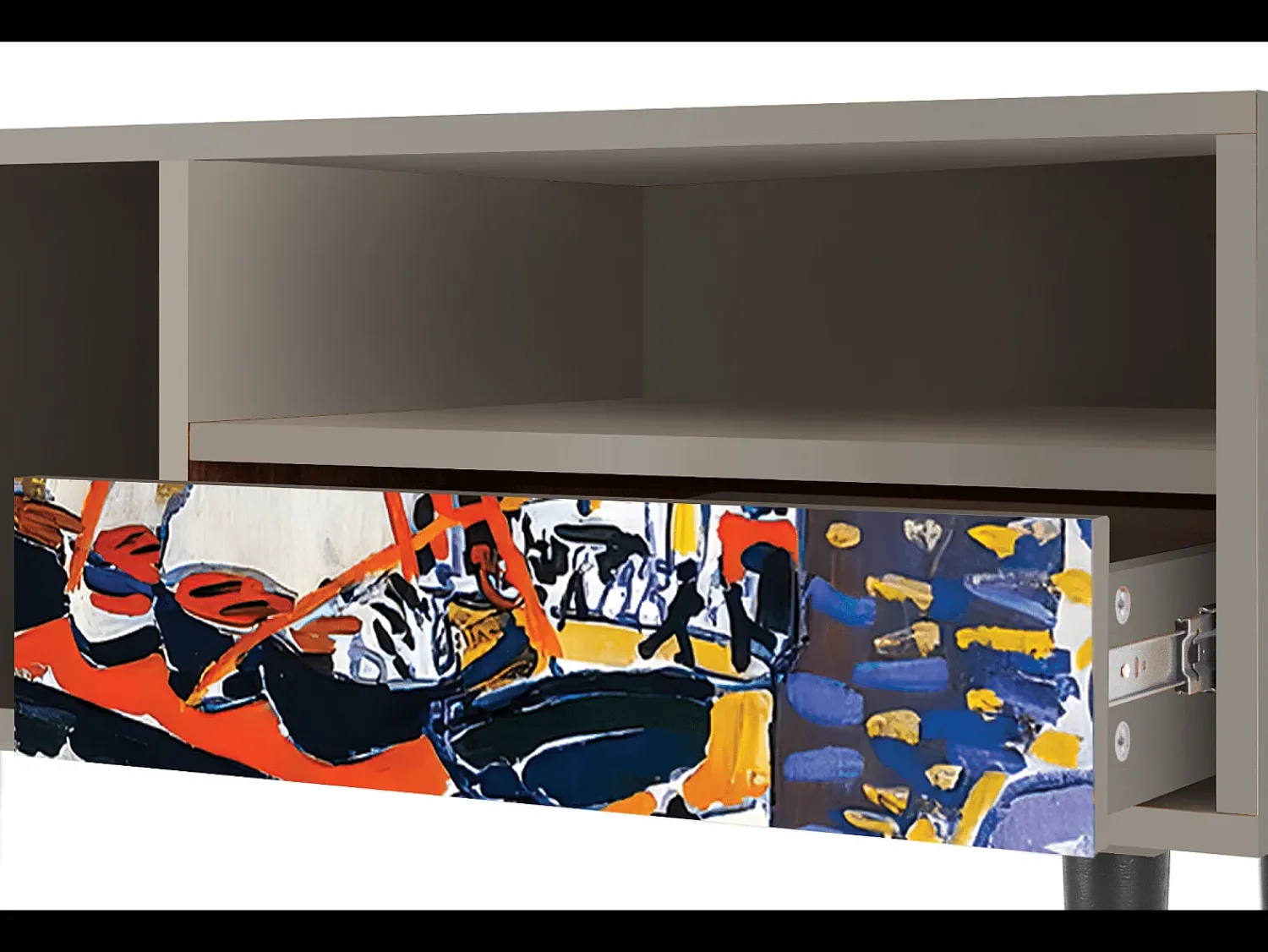 Móvel De Tv* Mueble de TV - 115х59х48 cm - T3 - Le Séchage des voiles , Areia Bege