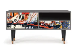 Móvel De Tv* Mueble de TV - 115х59х48 cm - T3 - Le Séchage des voiles , Areia Bege