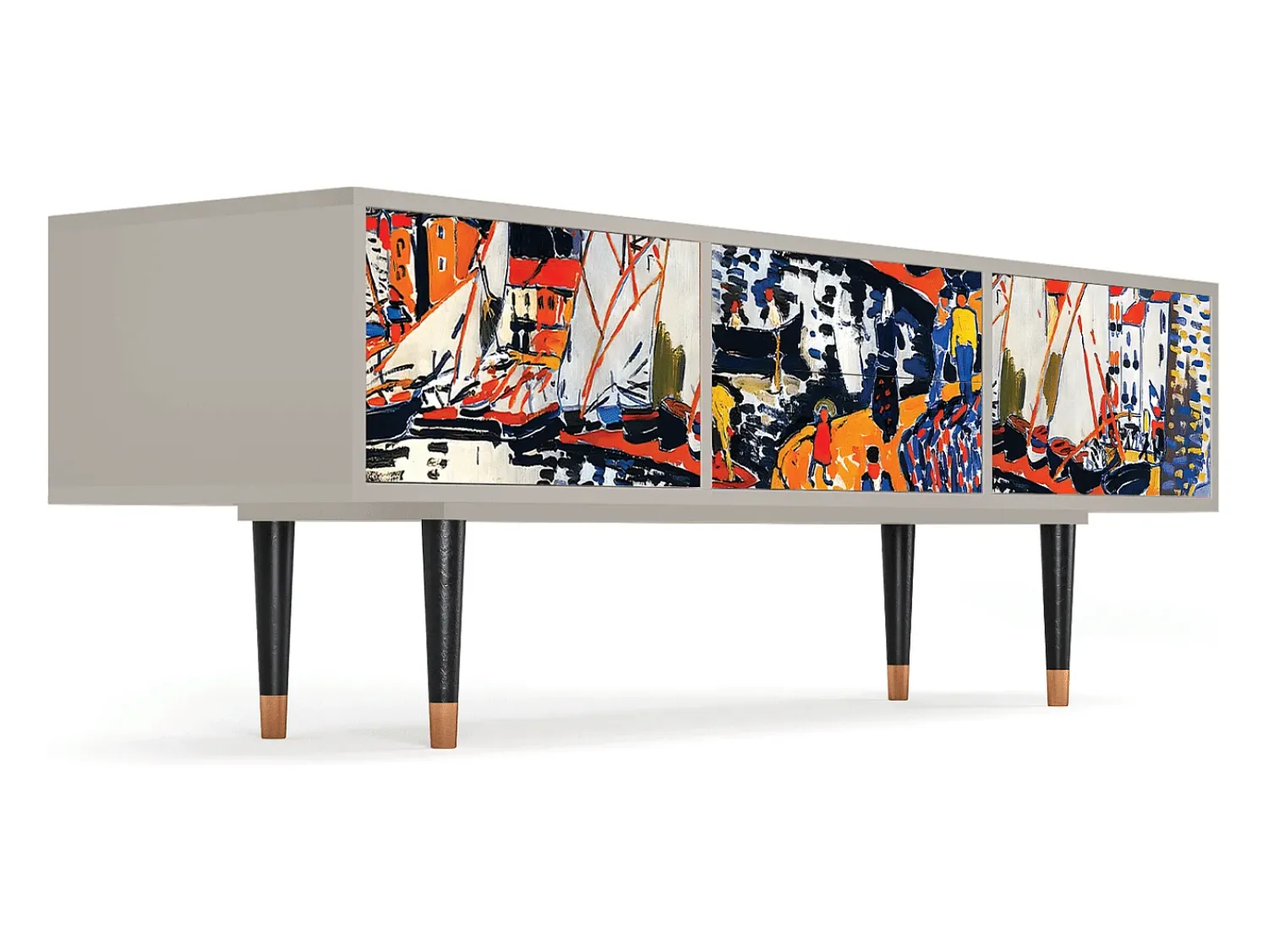 Móvel De Tv| Mueble de TV - 170х59х48 cm - T4 - Le Séchage des voiles , Areia Bege