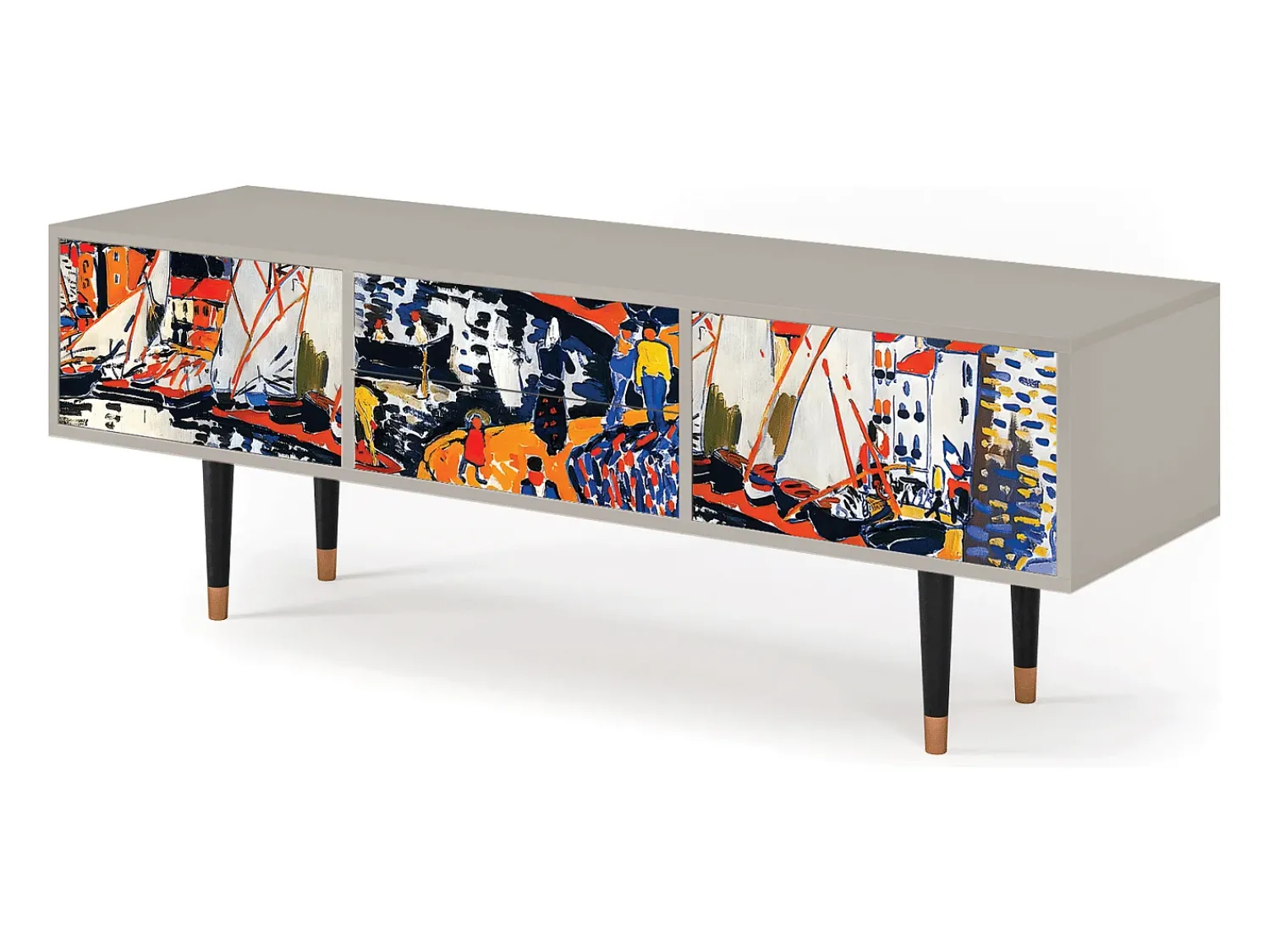 Móvel De Tv| Mueble de TV - 170х59х48 cm - T4 - Le Séchage des voiles , Areia Bege