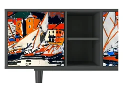 Mueble de TV - 150х69х41 cm - T5 - Le Séchage des voiles , Antracite^ Móvel De Tv