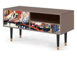Móvel De Tv* Mueble de TV - 115х59х48 cm - T3 - Le Séchage des voiles , Latte Bege
