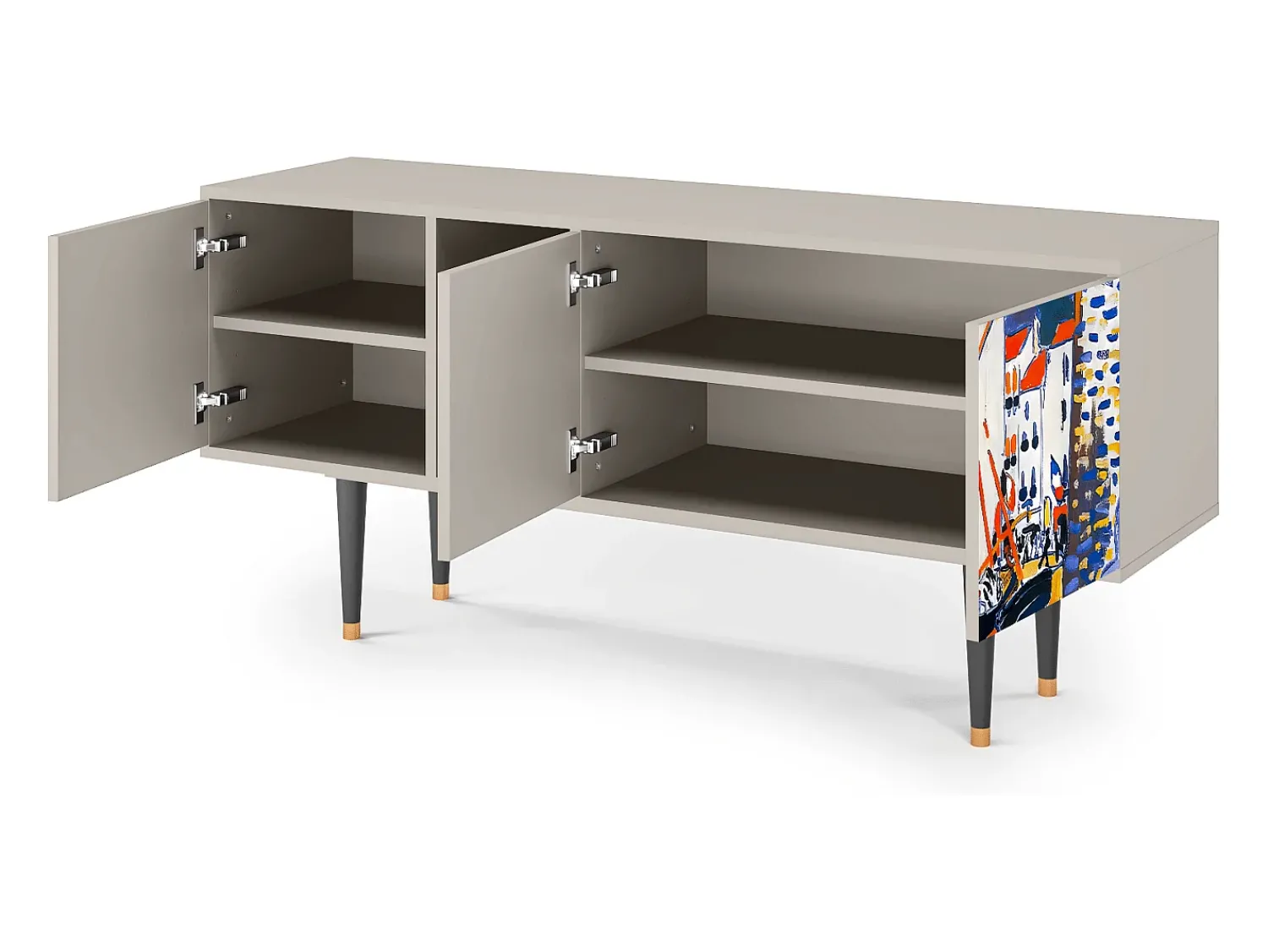 Móvel De Tv* Mueble de TV - 150х69х41 cm - T5 - Le Séchage des voiles , Areia Bege