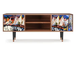 New Mueble de TV - 170х69х48 cm - T2 - Le Séchage des voiles , Nogueira Castanho
