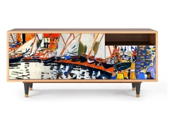 Móvel De Tv* Mueble de TV - 125х56х41 cm - T7 - Le Séchage des voiles , Nogueira Castanho