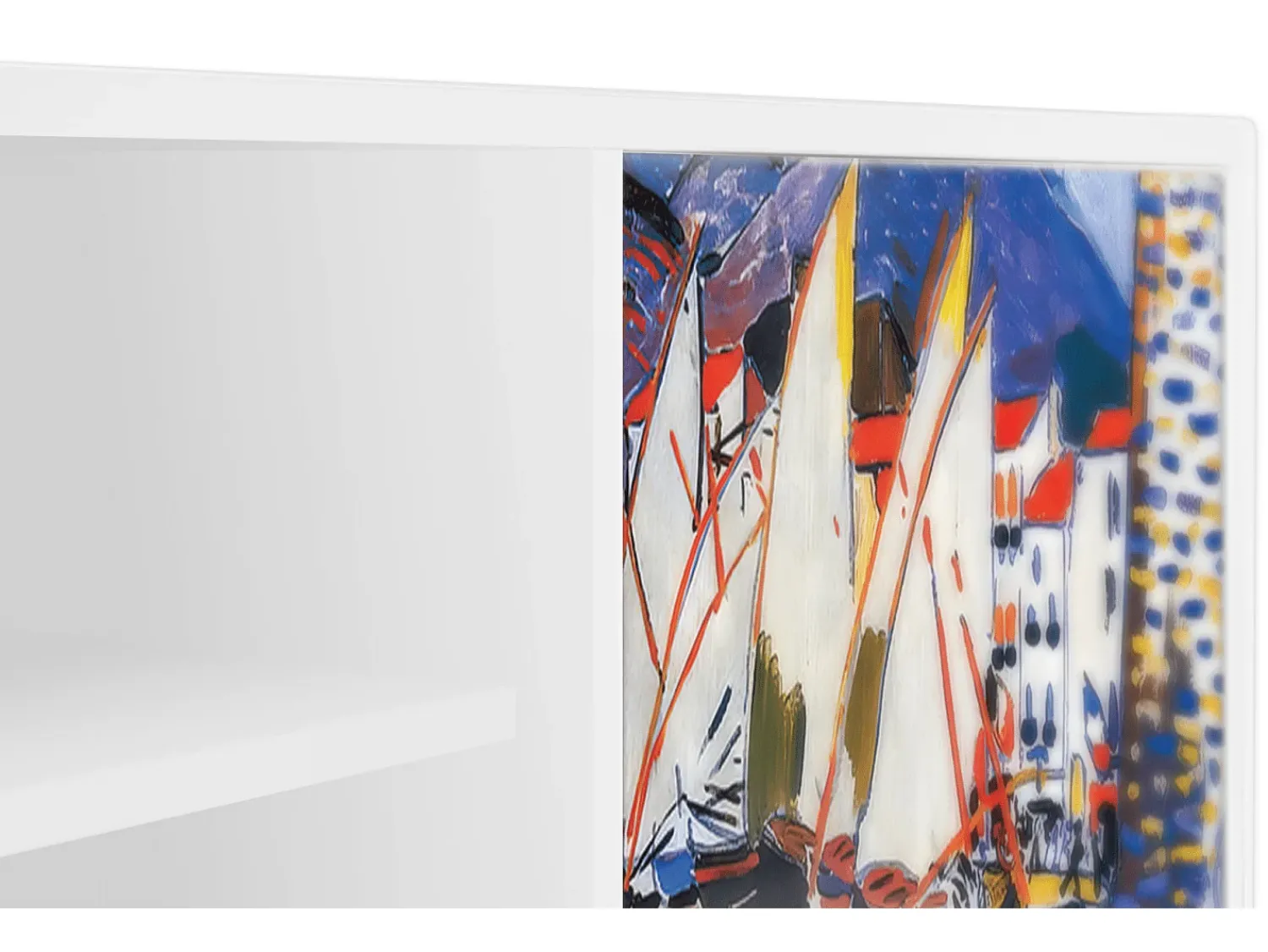 Móvel De Tv* Mueble de TV - 170х69х48 cm - T2 - Le Séchage des voiles , Branco Bege