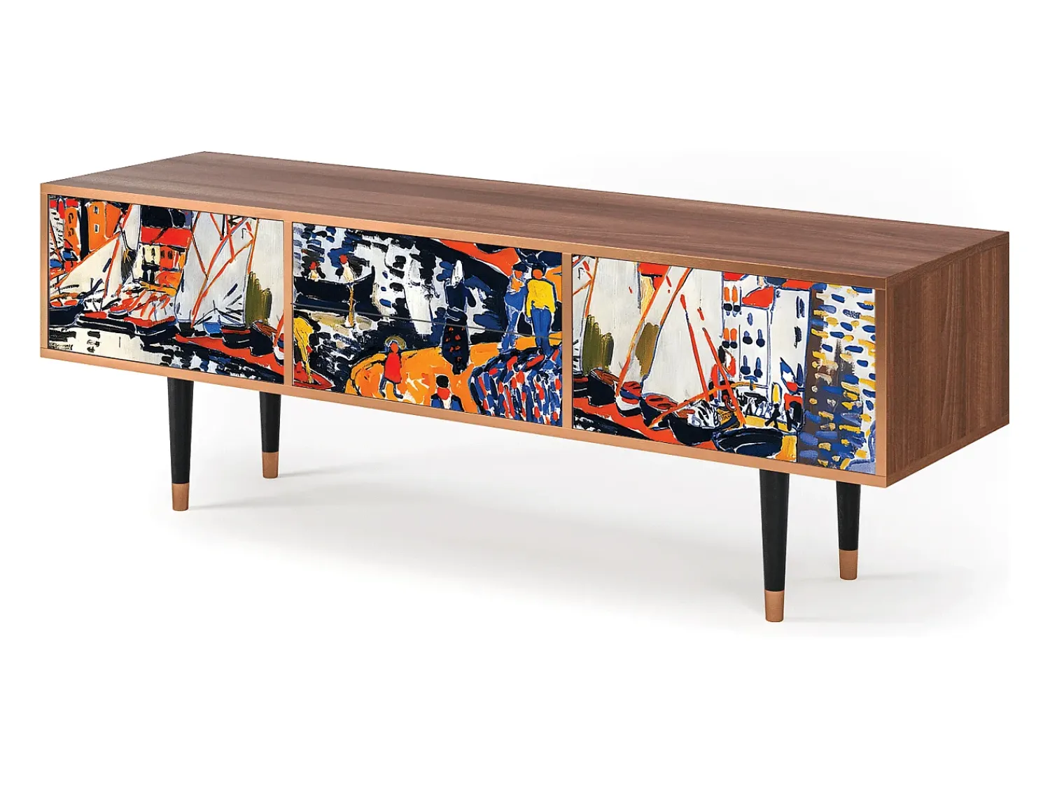 Online Mueble de TV - 170х59х48 cm - T4 - Le Séchage des voiles , Nogueira Castanho