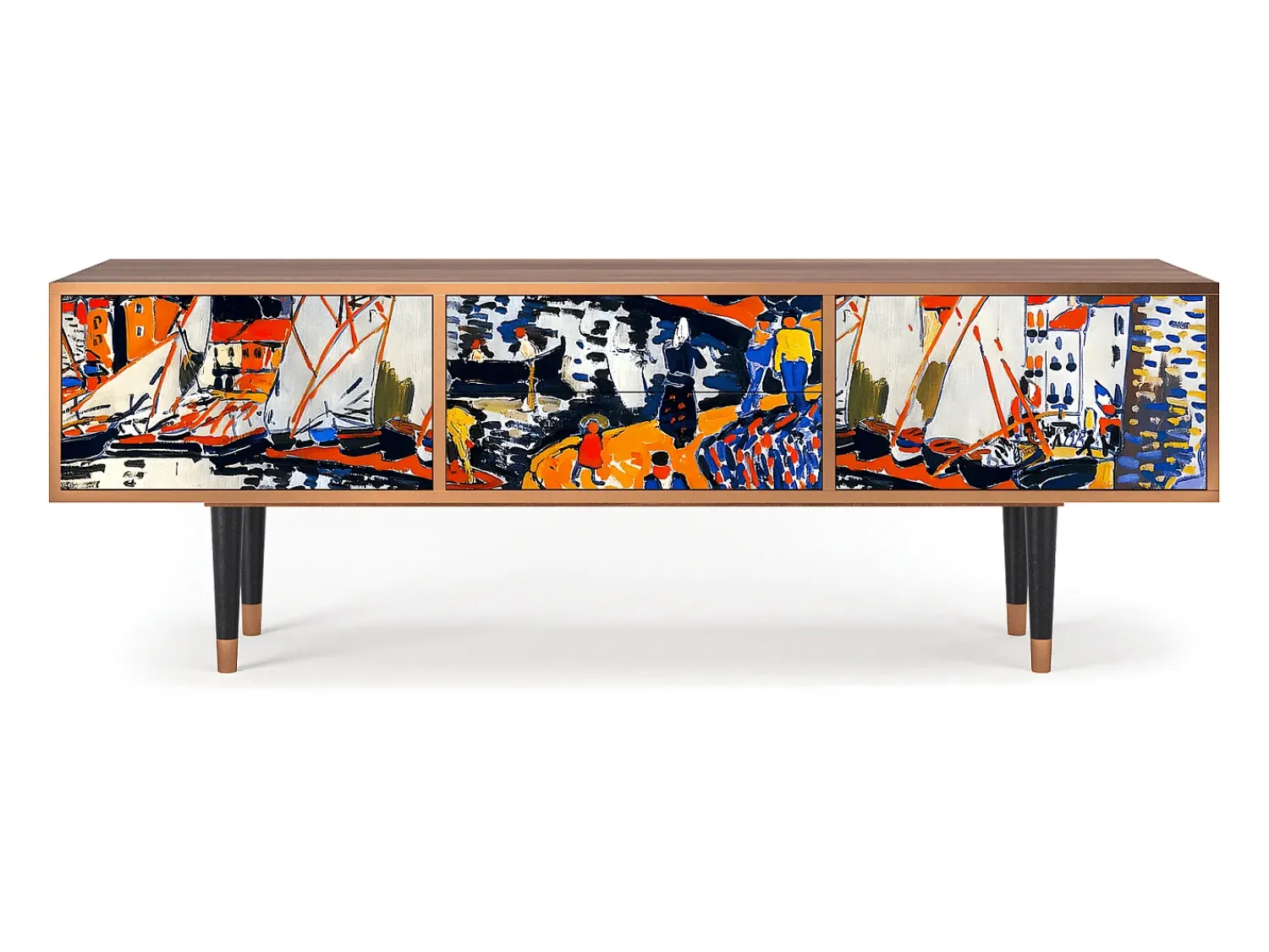 Online Mueble de TV - 170х59х48 cm - T4 - Le Séchage des voiles , Nogueira Castanho