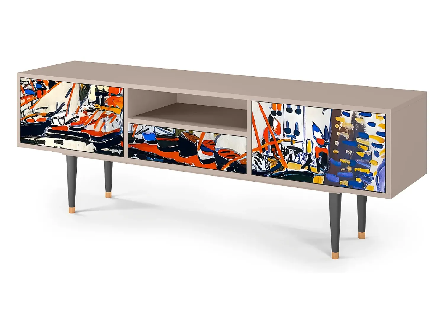 Online Mueble de TV - 170х59х41 cm - T6 - Le Séchage des voiles , Areia Bege