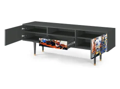 New Mueble de TV - 170х59х41 cm - T6 - Le Séchage des voiles , Antracite Cinza antracite