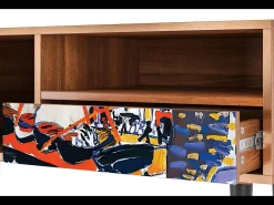 Móvel De Tv* Mueble de TV - 115х59х48 cm - T3 - Le Séchage des voiles , Nogueira Castanho
