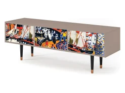 Outlet Mueble de TV - 170х59х48 cm - T4 - Le Séchage des voiles , Latte Bege