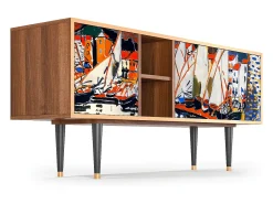 Discount Mueble de TV - 150х69х41 cm - T5 - Le Séchage des voiles , Nogueira Castanho