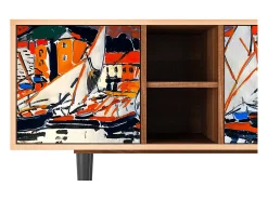 Discount Mueble de TV - 150х69х41 cm - T5 - Le Séchage des voiles , Nogueira Castanho