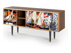 Discount Mueble de TV - 150х69х41 cm - T5 - Le Séchage des voiles , Nogueira Castanho