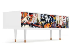 Mueble de TV - 170х59х48 cm - T4 - Le Séchage des voiles , Branco^ Móvel De Tv