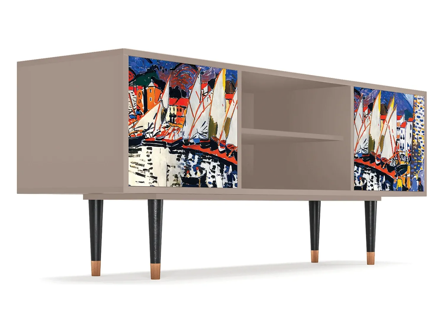 Mueble de TV - 170х69х48 cm - T2 - Le Séchage des voiles , Latte^ Móvel De Tv