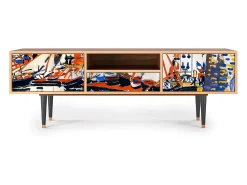 Móvel De Tv| Mueble de TV - 170х59х41 cm - T6 - Le Séchage des voiles , Nogueira Castanho