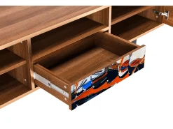 Móvel De Tv| Mueble de TV - 170х59х41 cm - T6 - Le Séchage des voiles , Nogueira Castanho
