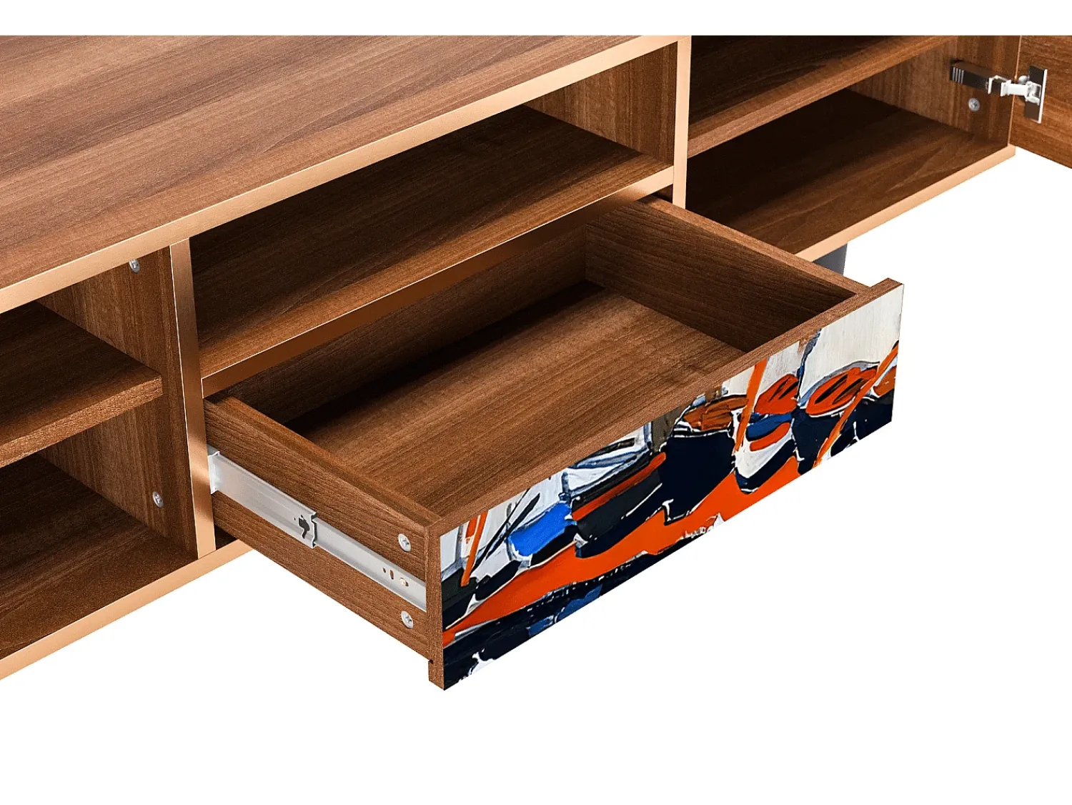 Móvel De Tv| Mueble de TV - 170х59х41 cm - T6 - Le Séchage des voiles , Nogueira Castanho
