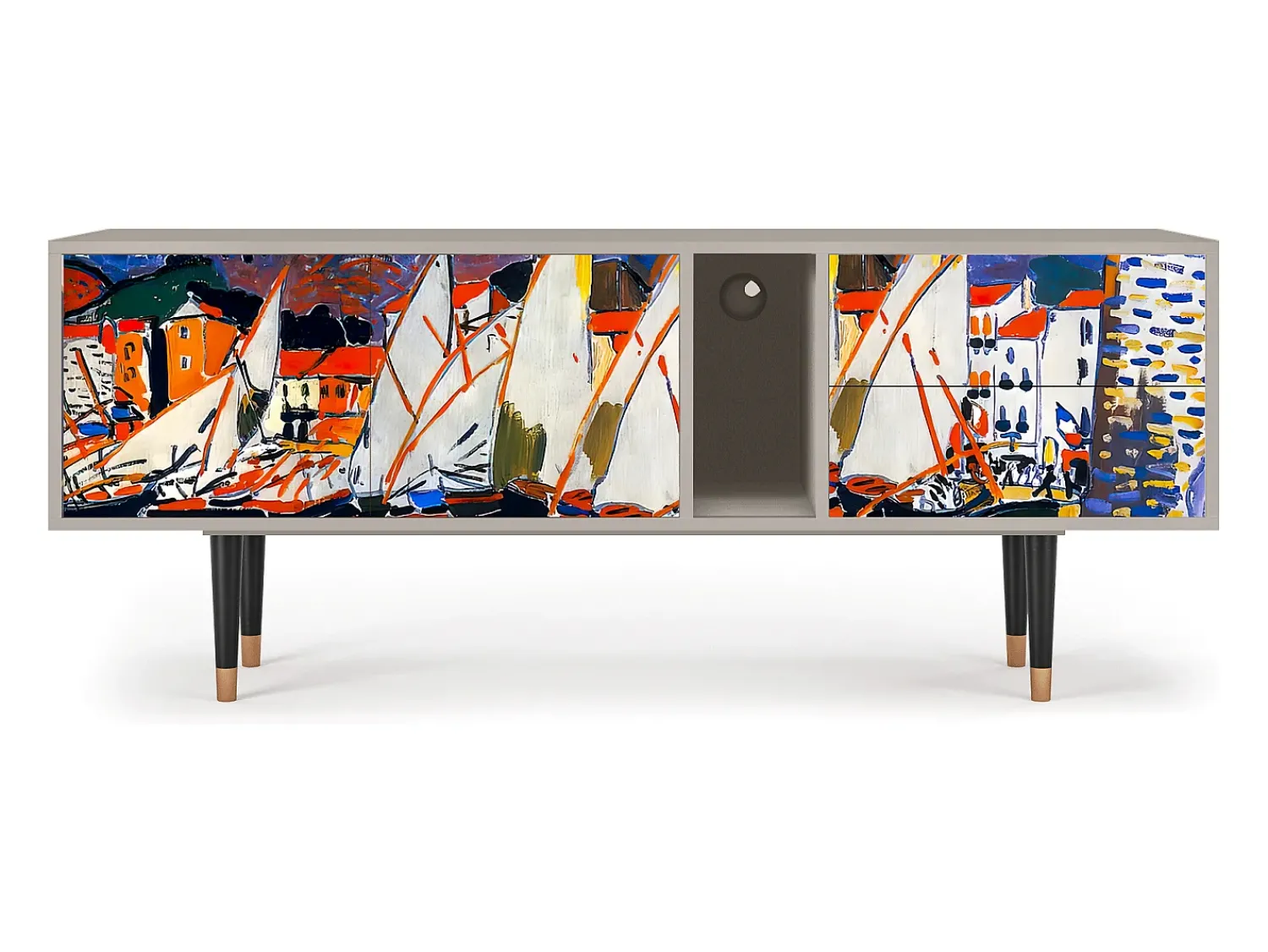 Discount Mueble de TV - 170х69х48 cm - T1 - Le Séchage des voiles , Areia Bege
