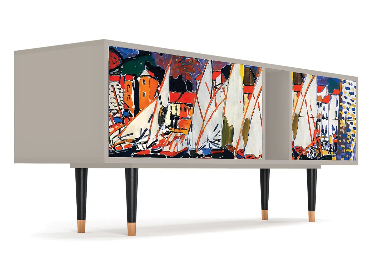 Discount Mueble de TV - 170х69х48 cm - T1 - Le Séchage des voiles , Areia Bege