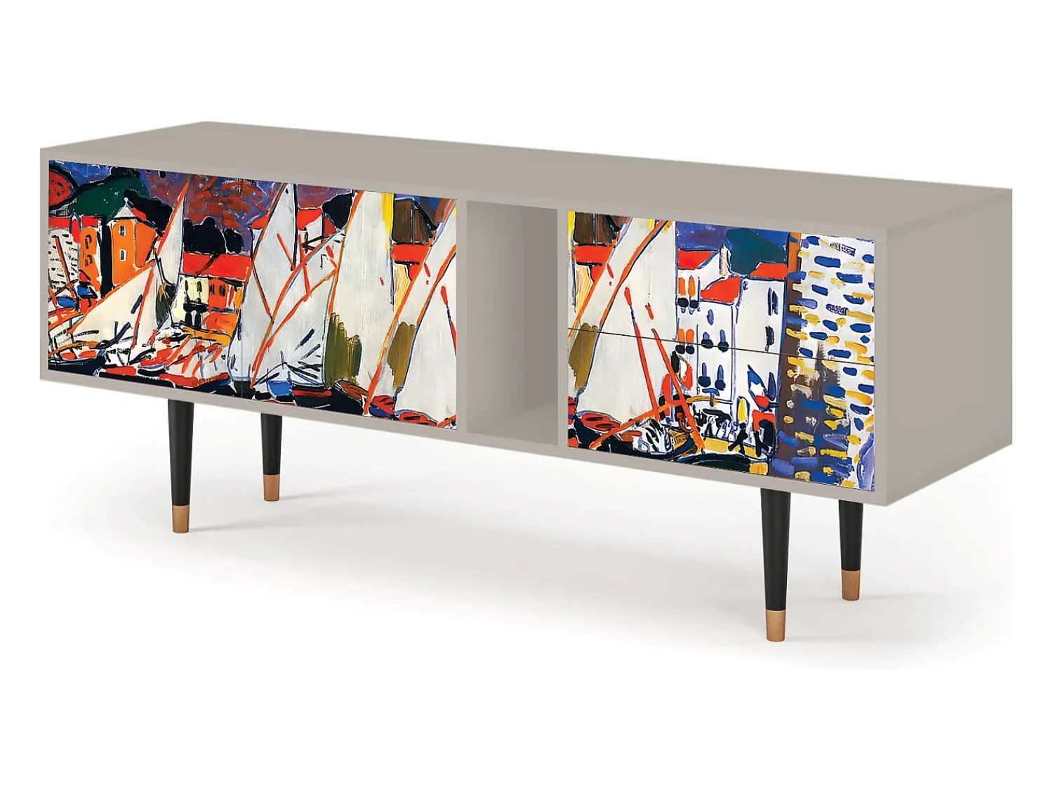 Discount Mueble de TV - 170х69х48 cm - T1 - Le Séchage des voiles , Areia Bege