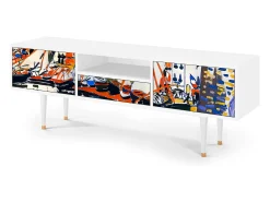 Clearance Mueble de TV - 170х59х41 cm - T6 - Le Séchage des voiles , Branco Bege