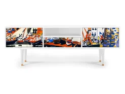 Clearance Mueble de TV - 170х59х41 cm - T6 - Le Séchage des voiles , Branco Bege