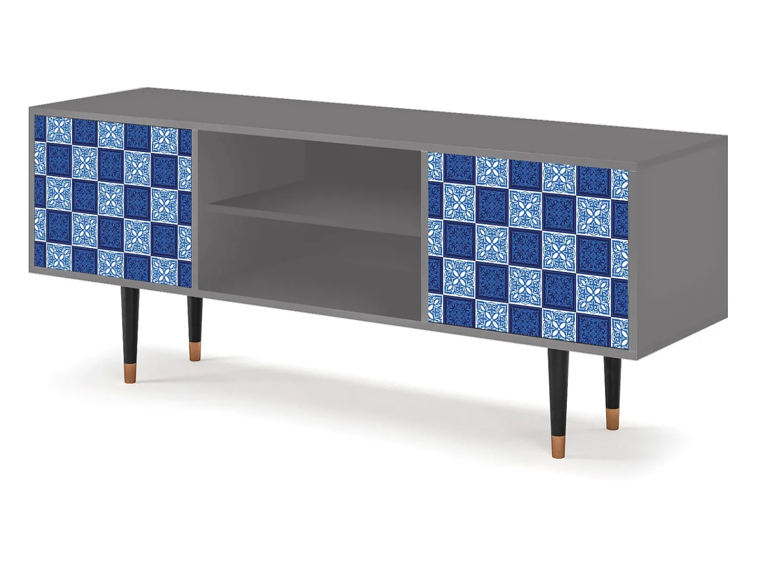 Móvel De Tv* Mueble de TV - 170х69х48 cm - T2 - Light Path, Cinza Cinzento