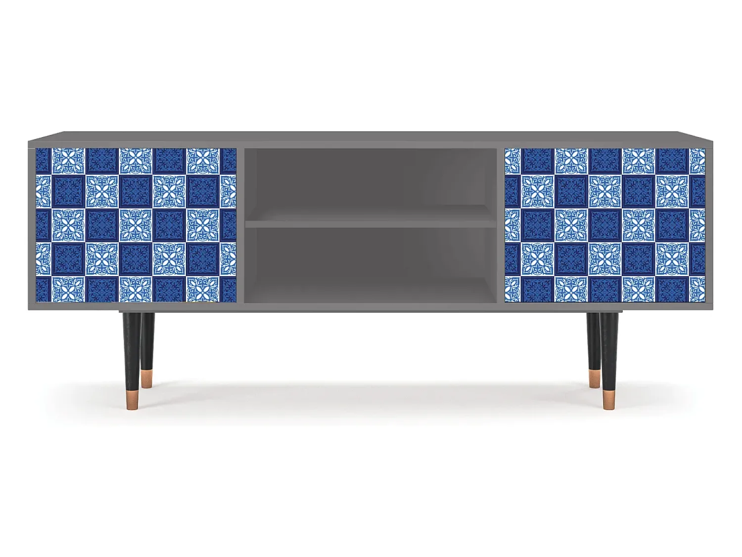 Móvel De Tv* Mueble de TV - 170х69х48 cm - T2 - Light Path, Cinza Cinzento