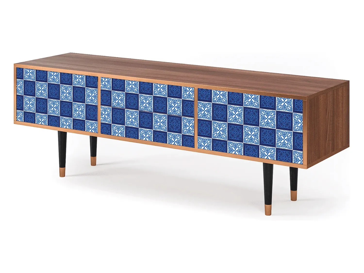 Móvel De Tv| Mueble de TV - 170х59х48 cm - T4 - Light Path, Nogueira Castanho
